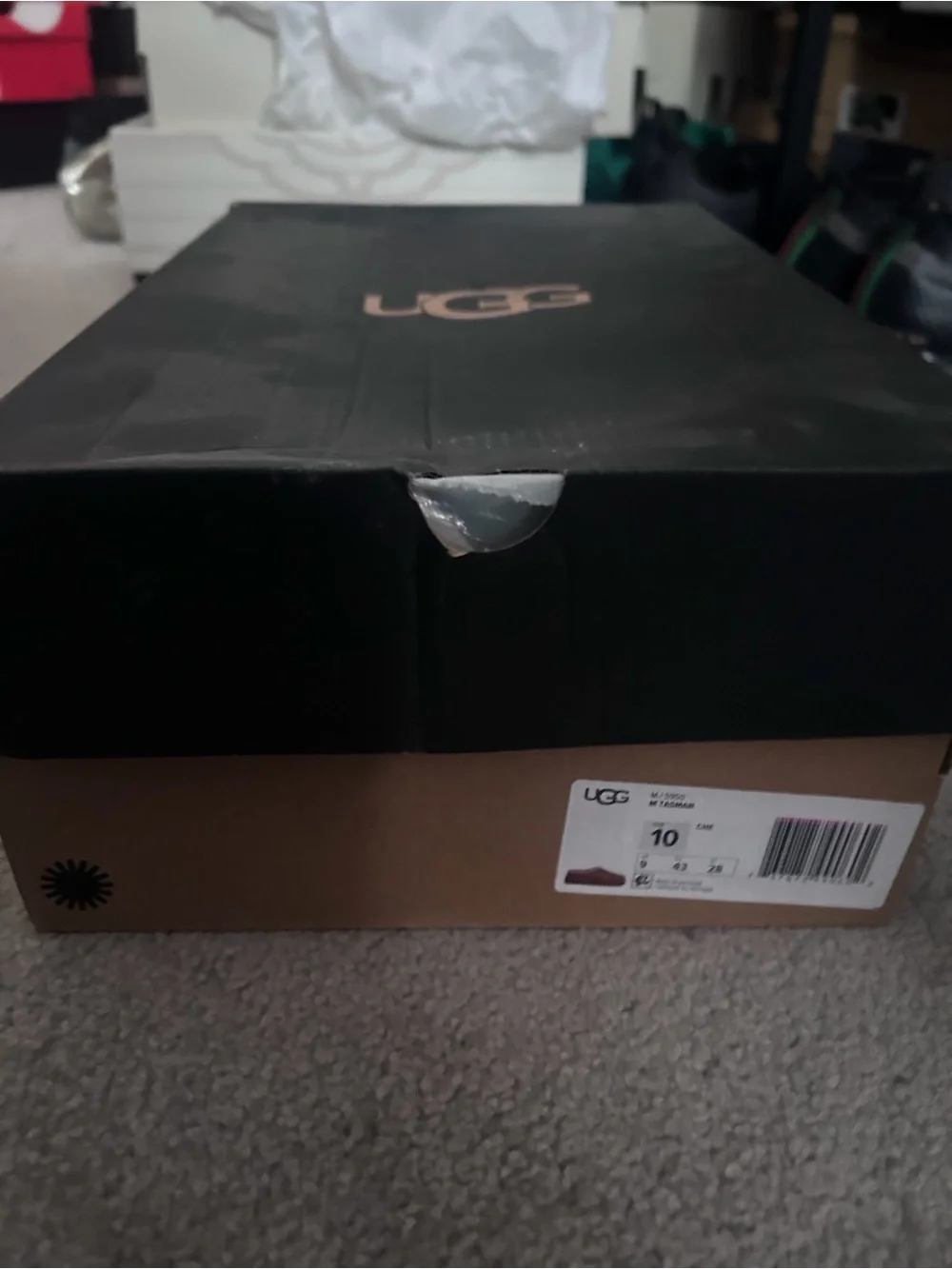 UGG Black and Brown Shoe Box with Logo